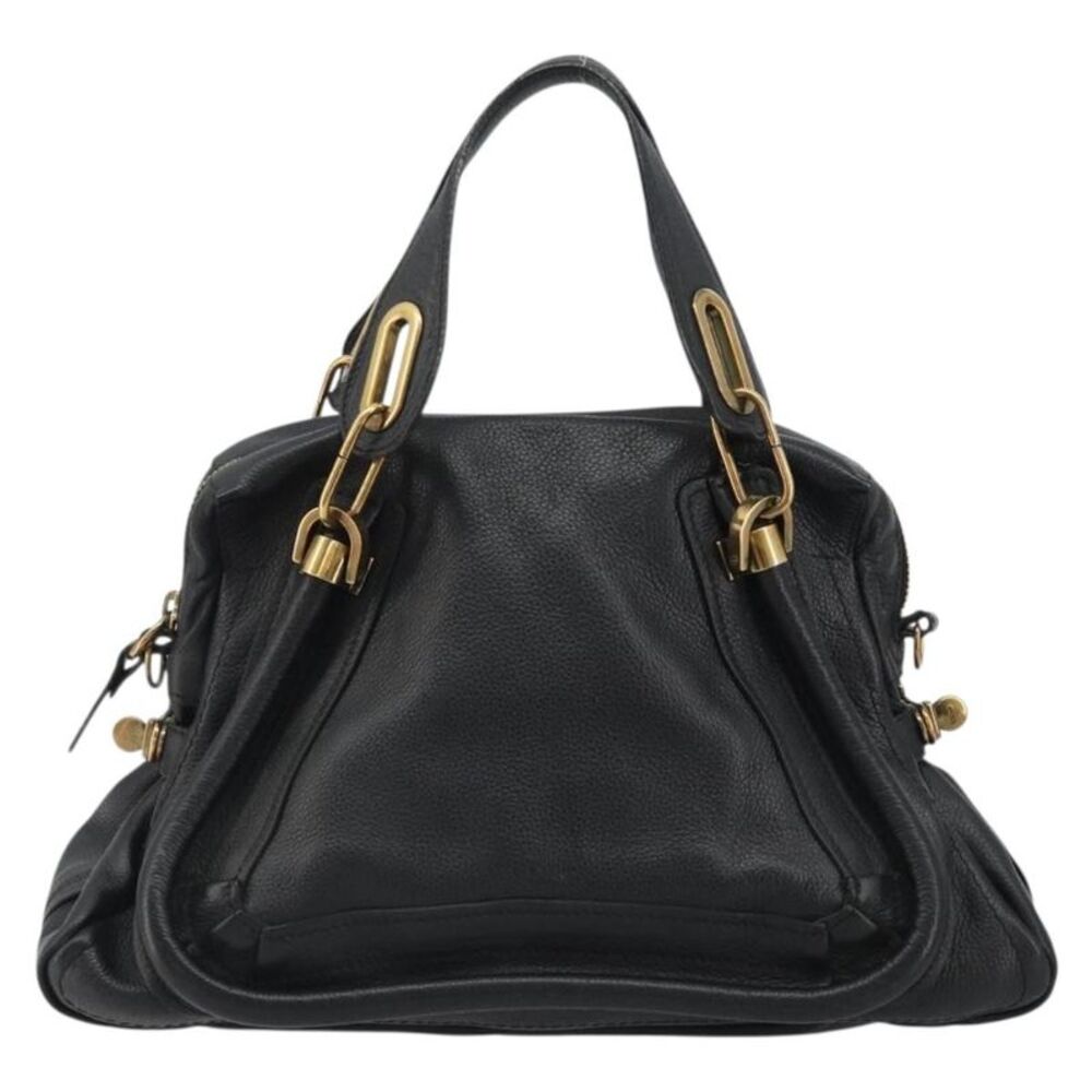 Chloe Paraty Quilted Leather Black Leather Handbag